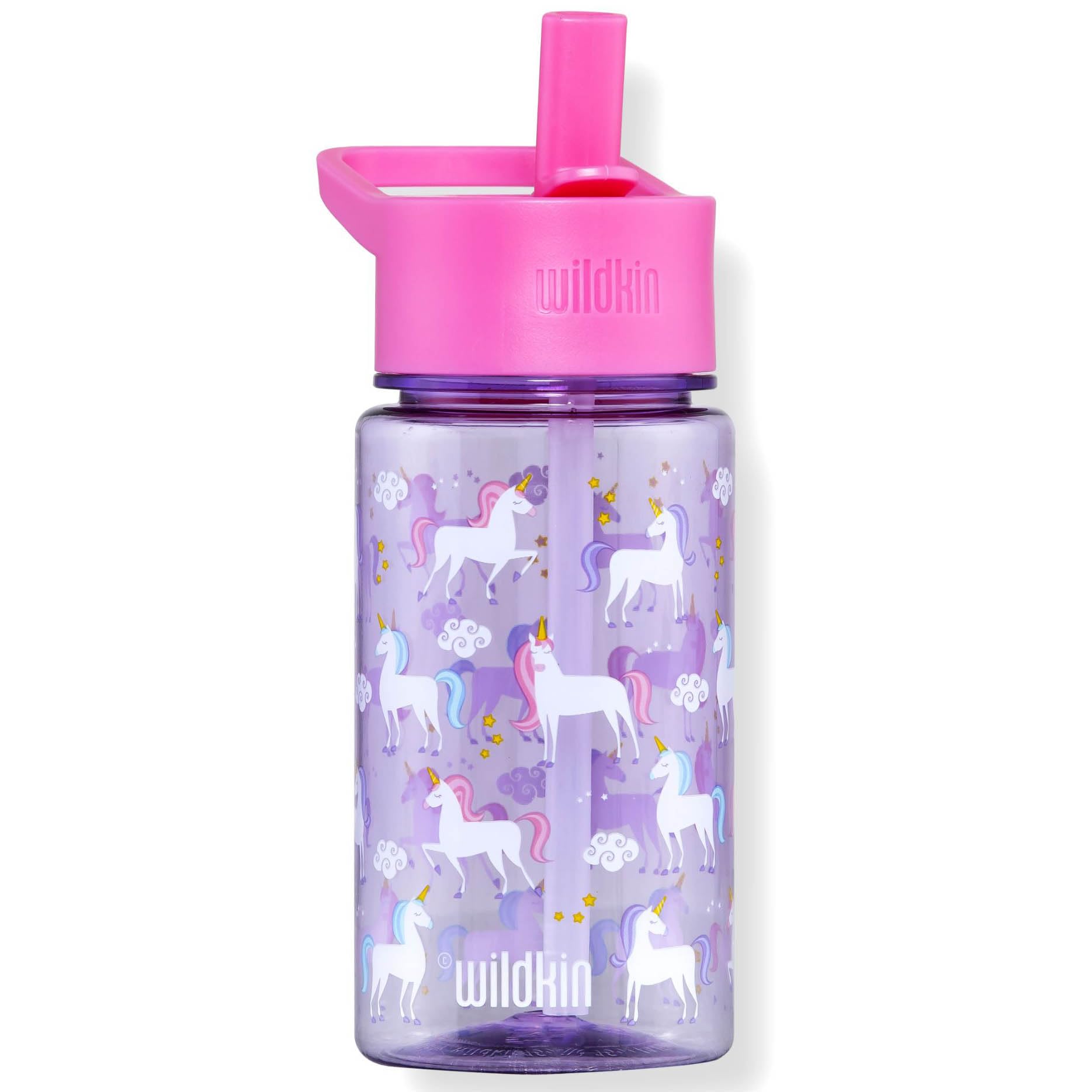 Wildkin Kids 16 Oz Water Bottle – BPA-Free Tritan, Leak-Proof Lid, Durable & Easy to Clean - Unicorn