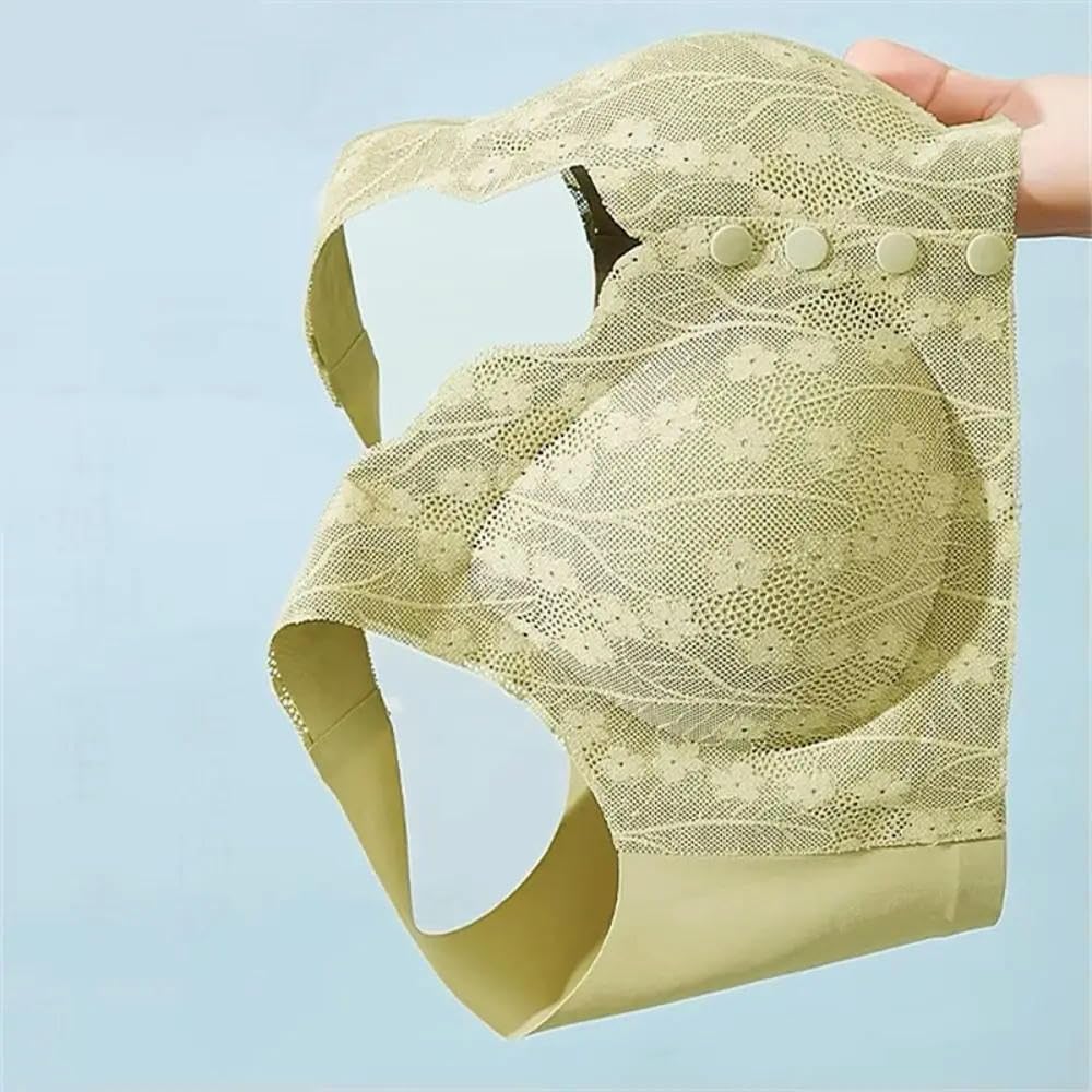 ZBDP - Brasier sexy de encaje sin anillo de acero, cómodo, transpirable, para mujeres mayores, talla grande, sin varillas, para ancianos