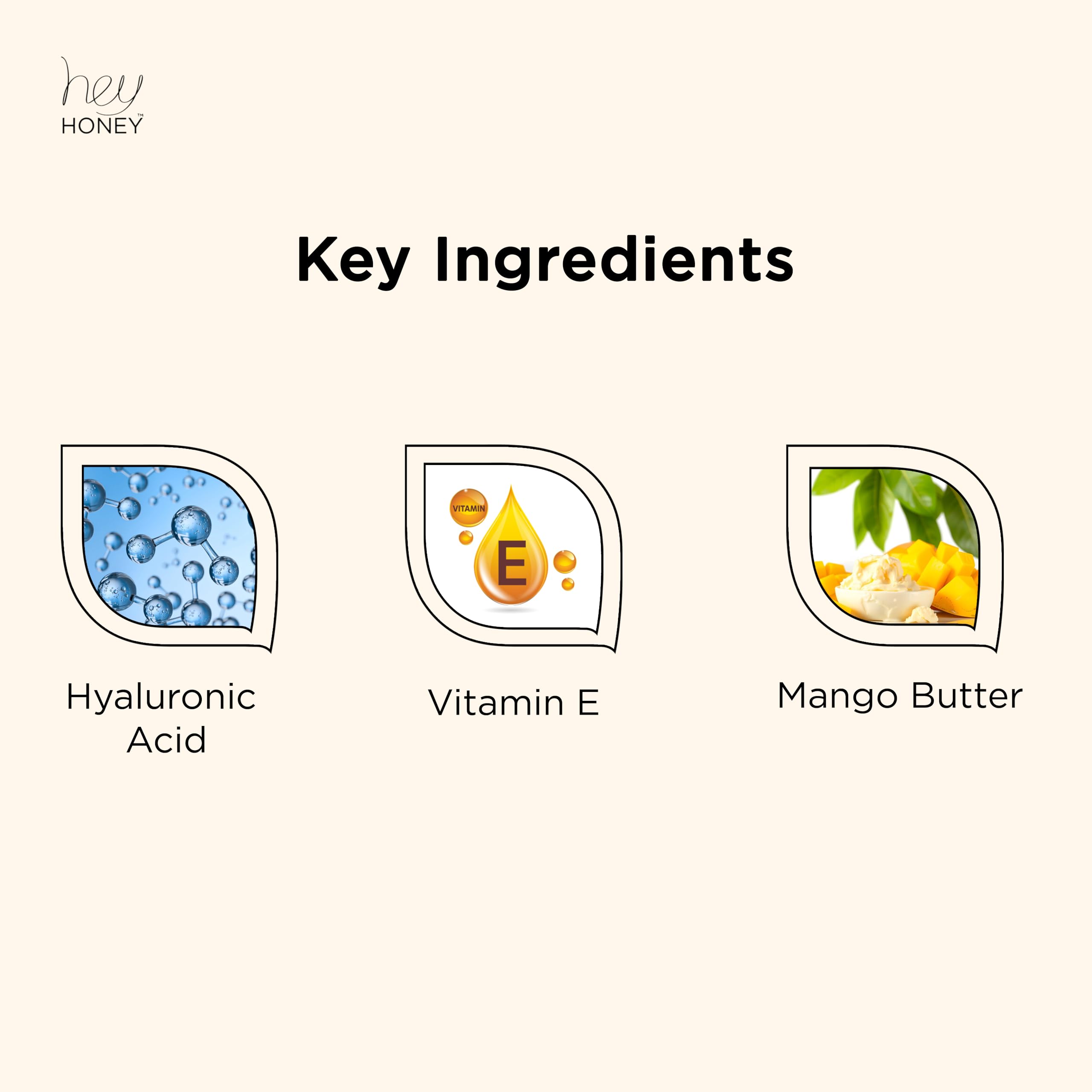 Hey Honey Skin Care Mango & Honey Water-Free Body Lotion - Hyaluronic Acid, Ceramides & Barrier Repair for Hands, Elbows & Dry Sensitive Skin | 24-Hr Hydration, Fruit Enzymes, Cruelty-Free | 6.7 oz