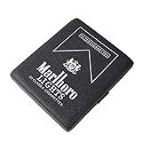 Zigarettenetui Metall 20 Zigaretten mit Gravur und Motiv für Herren Damen Zigarettenbox Schwarz-B