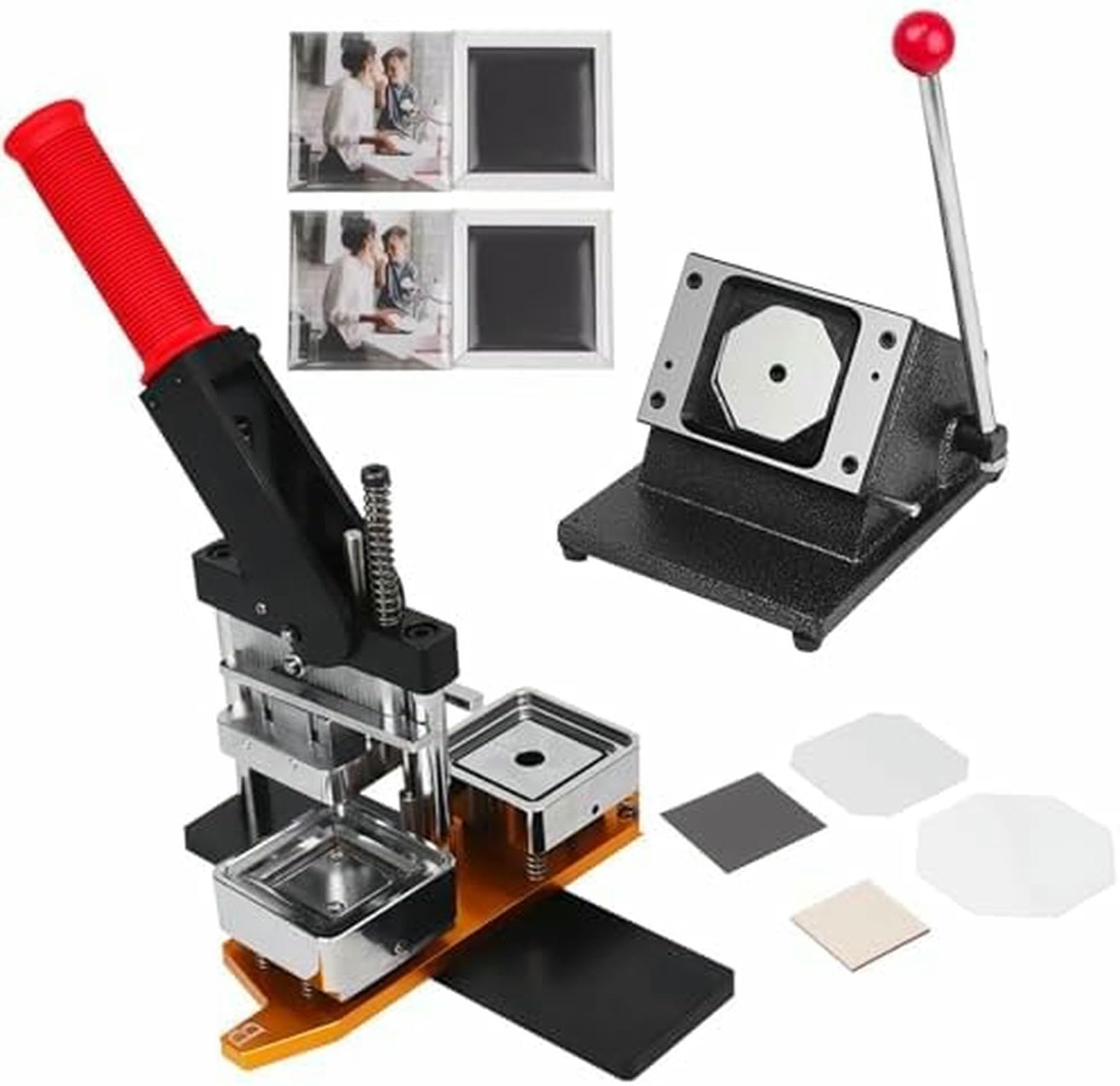 JYBNBBE Fridge Magnet Making Kit with Paper Cutter - Create Custom Badges and Magnets for Home Decor and Gifts