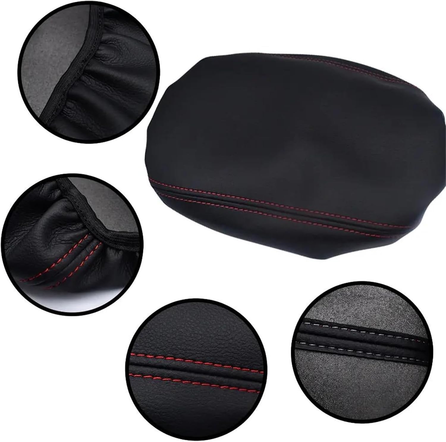 Armrest Box Protective Cover Car Center Console Armrest Box Lid Pad Interior Accessories PU Black for Wrangler TJ 1997-2006