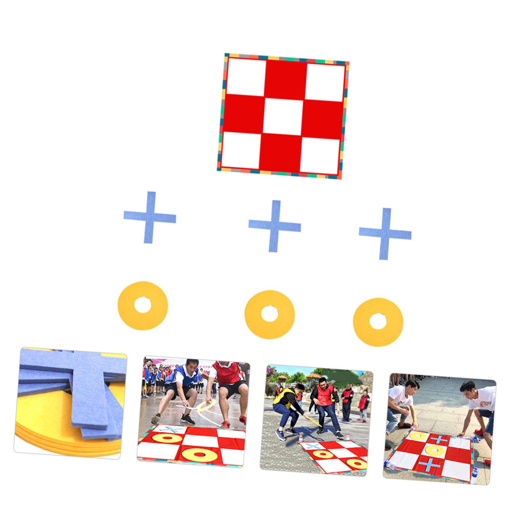 Yardwe Juego de Dedos Gigantes con Tapete de Tela para Exteriores E Interiores, Montaje Estable y Desmontaje Fácil, Adecuado para Juegos Familiares y Actividades al Aire Libre