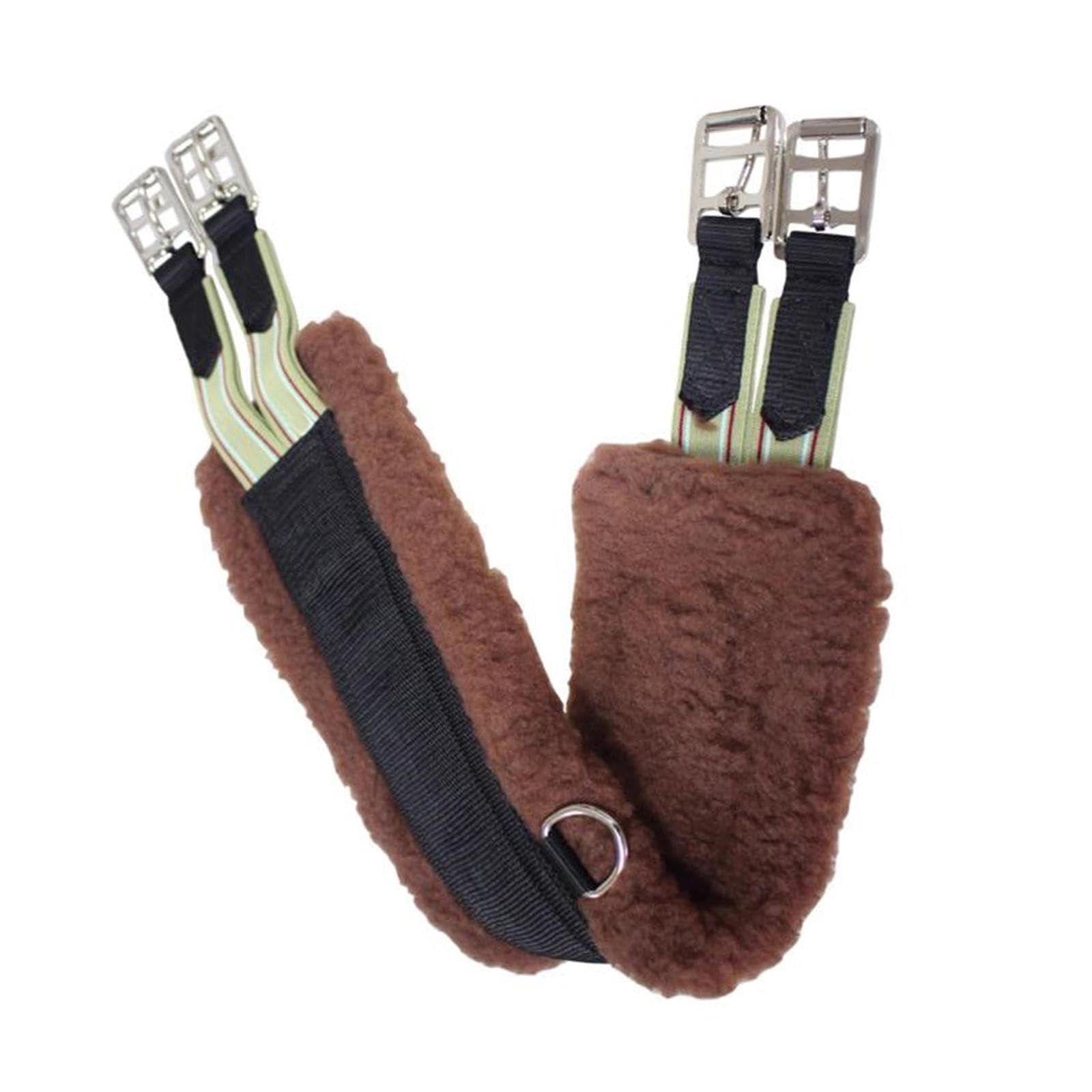 Cincha para Caballo Cincha Transpirable Cincha de Montura Cincha de Caballo con Tela de Franela de Acero Fácil de Acoplar a O