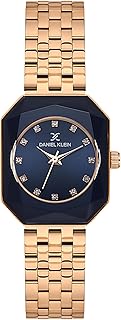 DANIEL KLEIN Exclusive Daniel Klein Women Analog Watch | Dark Blue and Pink Rose Gold Case | Blue Dial | Pink Rose Gold Stainless Steel Strap | 25 mm | Water Resistant 3 ATM | DK.6.14182-6