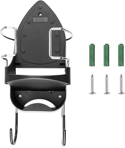Soporte de pared para tabla de planchar, soporte eléctrico para plancha y tabla de planchar, organizador de almacenamiento con ganchos extraíbles disponible en Yaxa Costa Rica