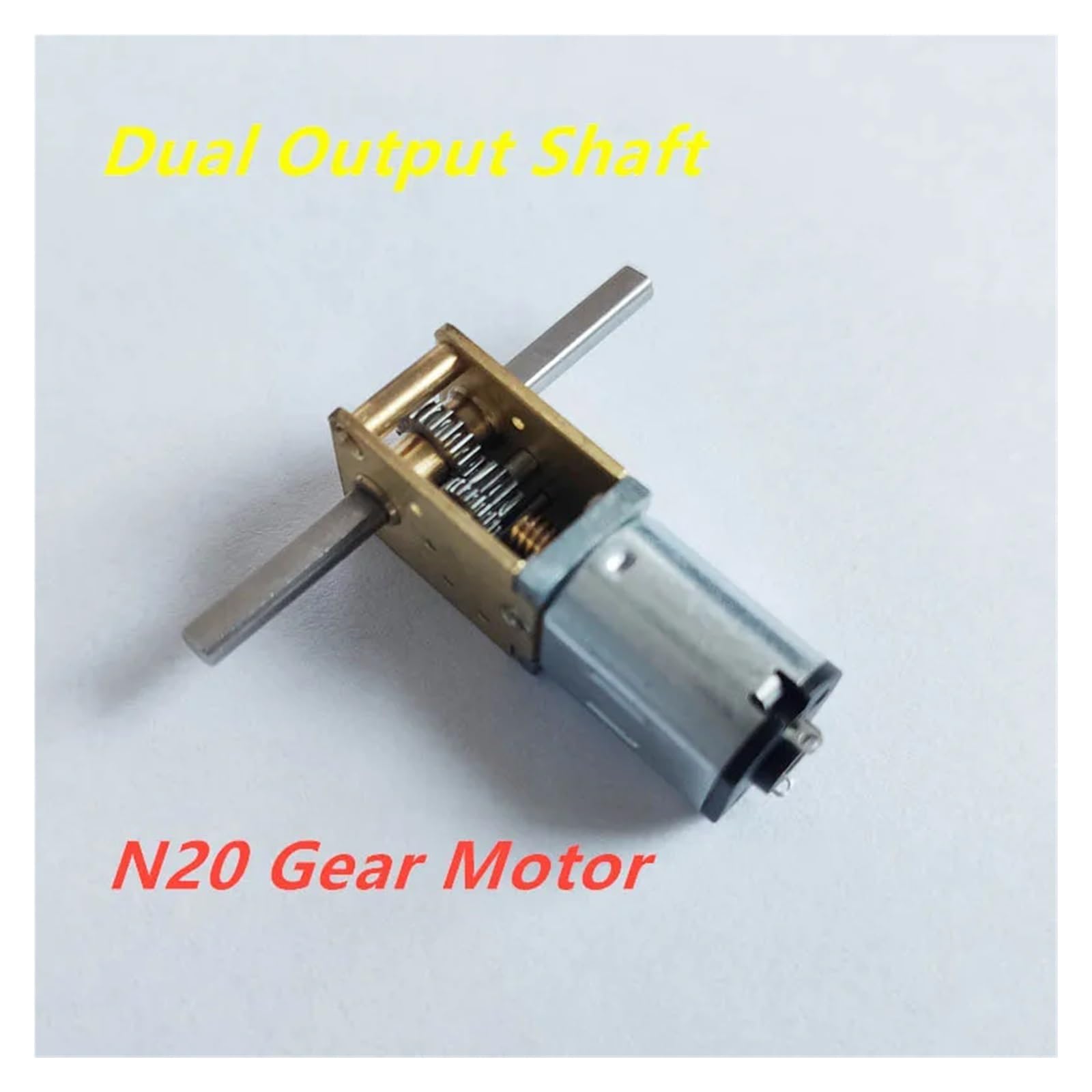 POWTAXBJGD 3V/6V/12V Dual/Single Output Shaft N20 Gear Moror Reducer Low Speed 4~380RPM Engine Robot DC Metal Motors(68rpm Single Shaft,6V)