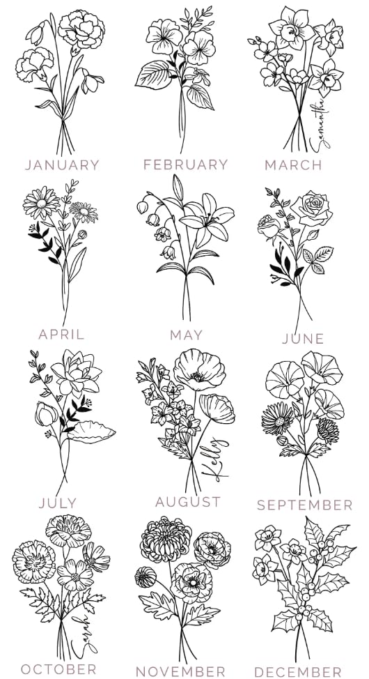 Miniatura 3 de Personalized Tumbler Set with Straw Birth Flower Custom Glass Cup with Lid, Bridesmaid Proposal Ideas for Women (Birth Flower Frosted)