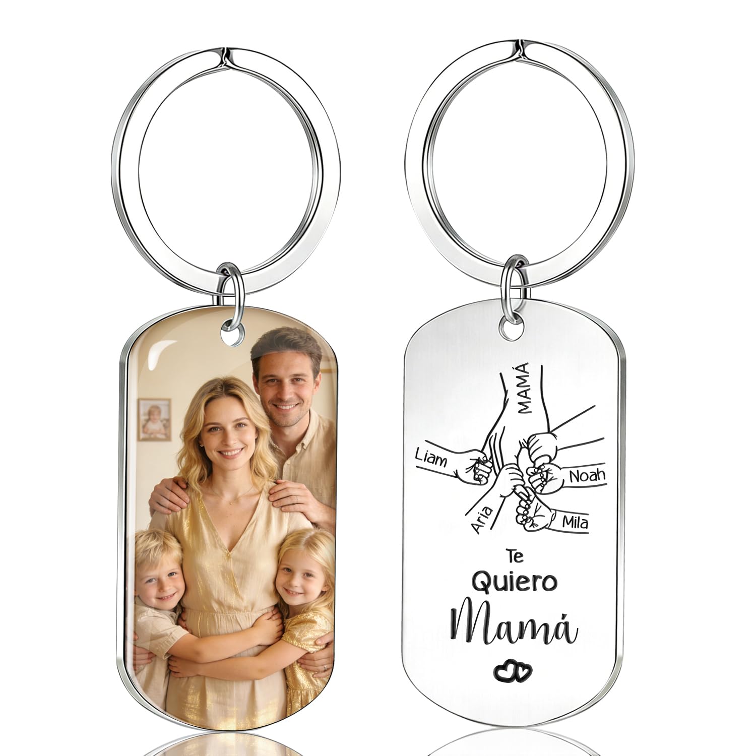 Llavero Regalo Dia de la Madre Personalizado Regalo Mama - Llaveros Personalizado con Foto Texto para Mamá, Mama Cumpleaños Regalos Personalizados para Madre Mujer — view 9