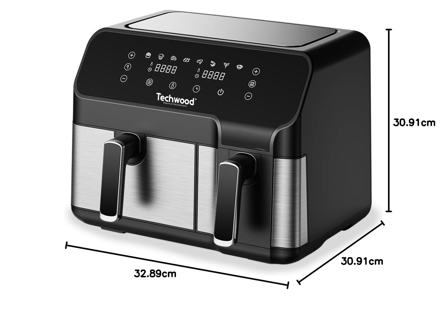 Freidora dúo sin aceite TFR-986D TECHWOOD