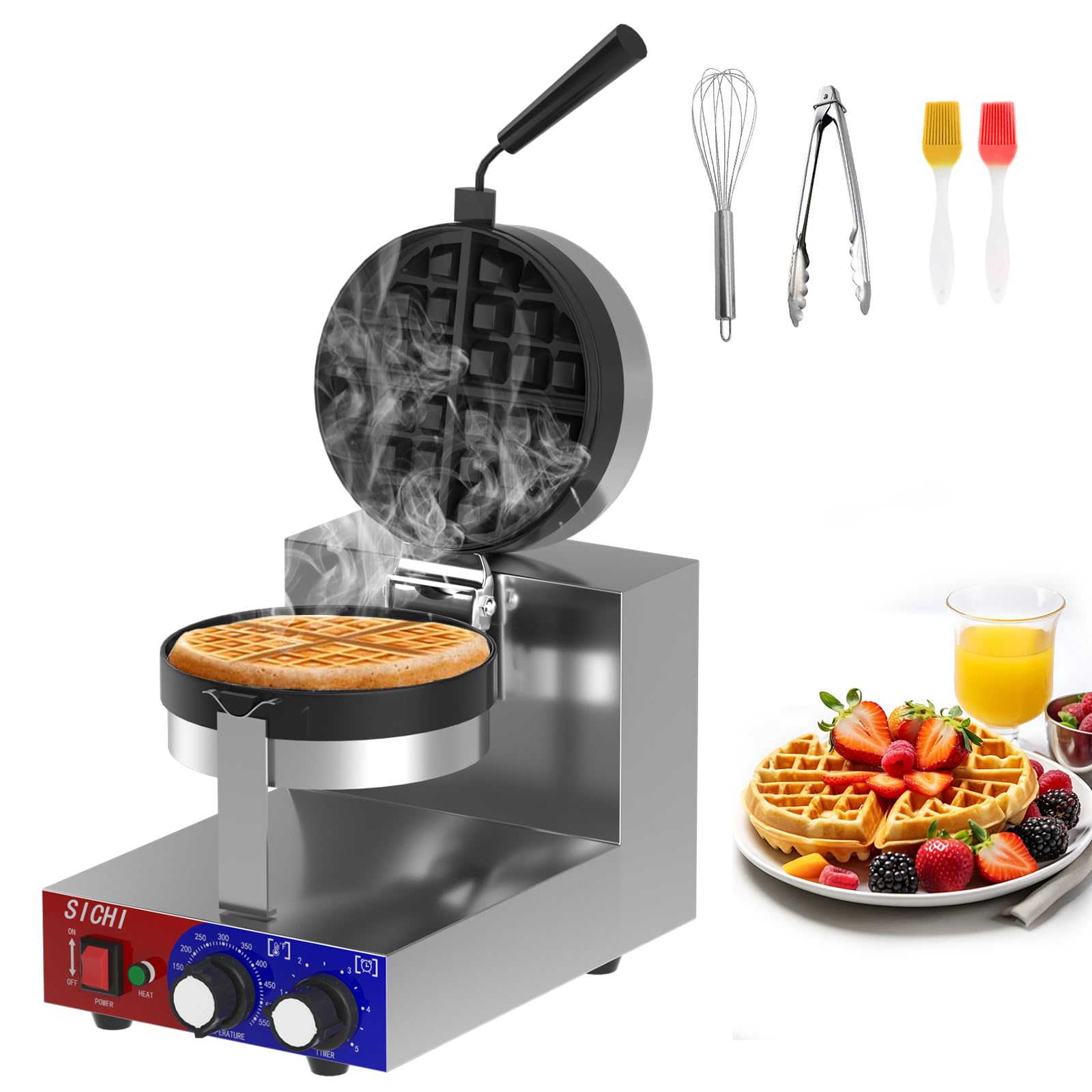 Amazon.com: HTTSICHI Commercial Waffle Maker - Belgian