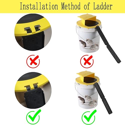 Miniatura 4 de Trampa para ratas de ratón, 5 galones, trampas para ratones para interiores para el hogar, herramienta reutilizable para atrapar ratones, estilo