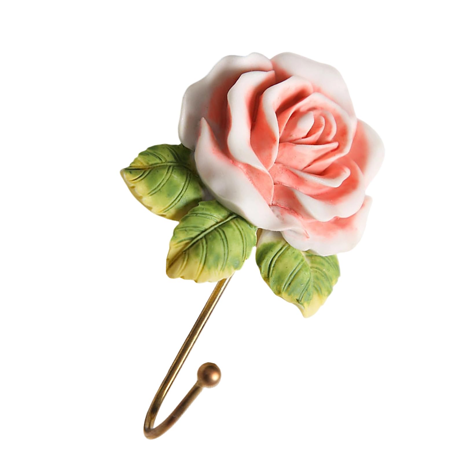 Buxuaaaa A Buxuaaa Unique Resin Heart Hook Decoration With Colorful Roses For Dding Charm To Ny Room Decorative Wall Hook