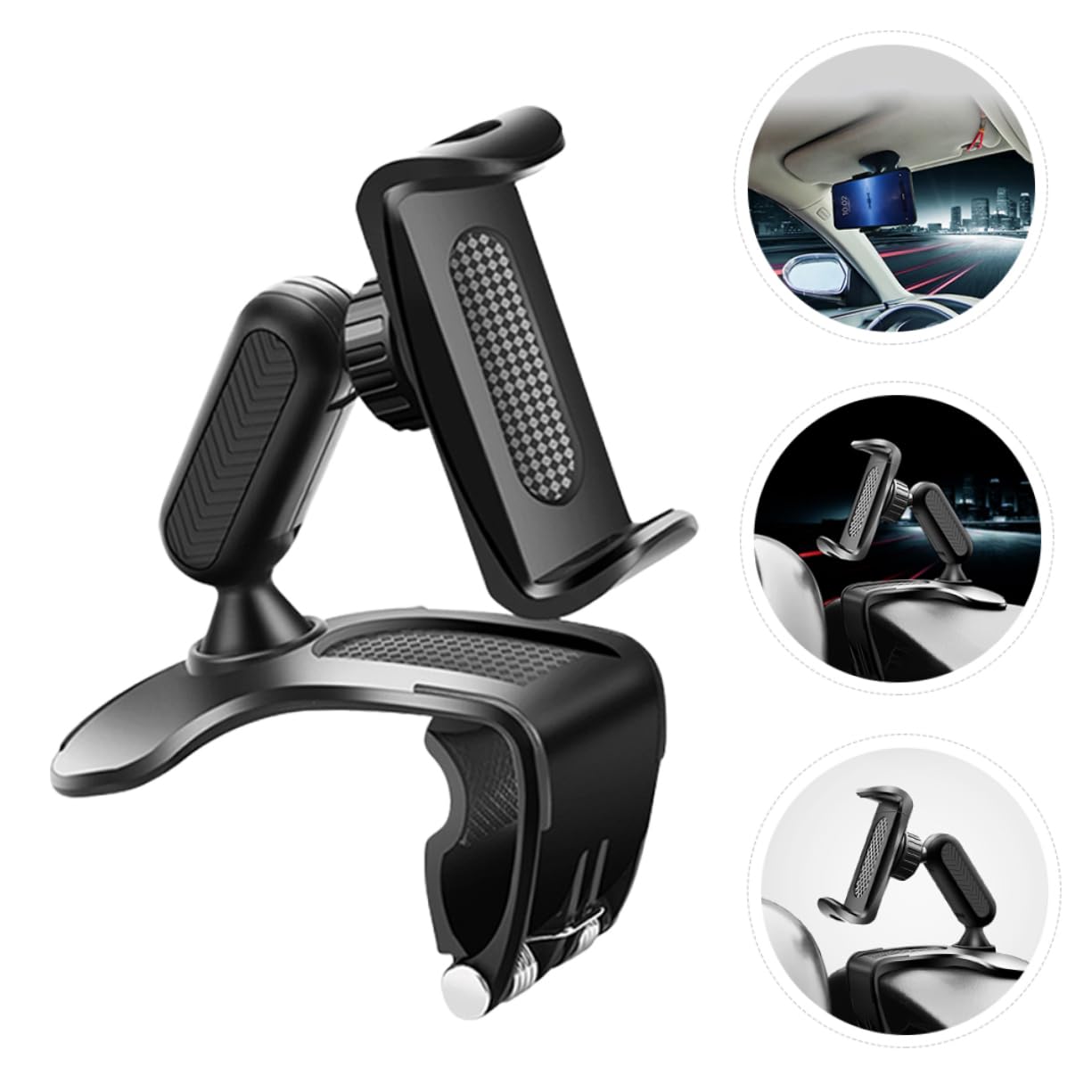 DOITOOL 3 Pezzi Supporto Per Telefono Cellulare Girevole A 360° Per Cruscotto Auto Supporto Per Telefono Senza Attrezzi Supporto Universale Per Telefono Per Supporto Cellulare Nero
