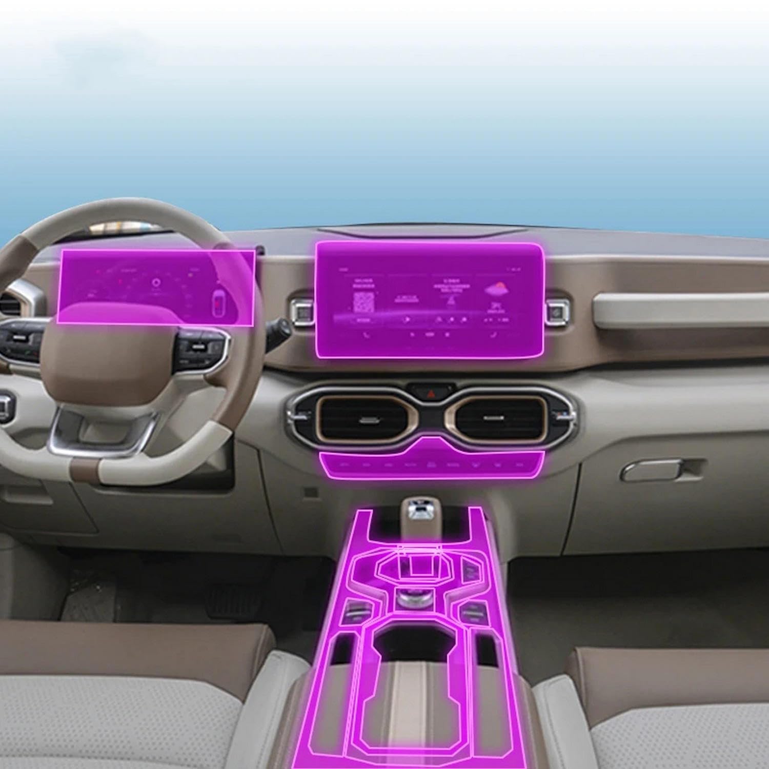 Film TPU haut de gamme écran Geely ICON protection console luxe