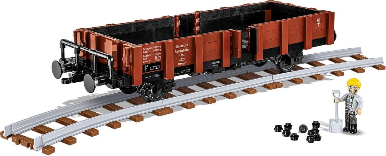 COBI Historical Collection WWII Güterwagen Type Ommr 32 "LINZ Locomotive Building Set, 584 Pieces