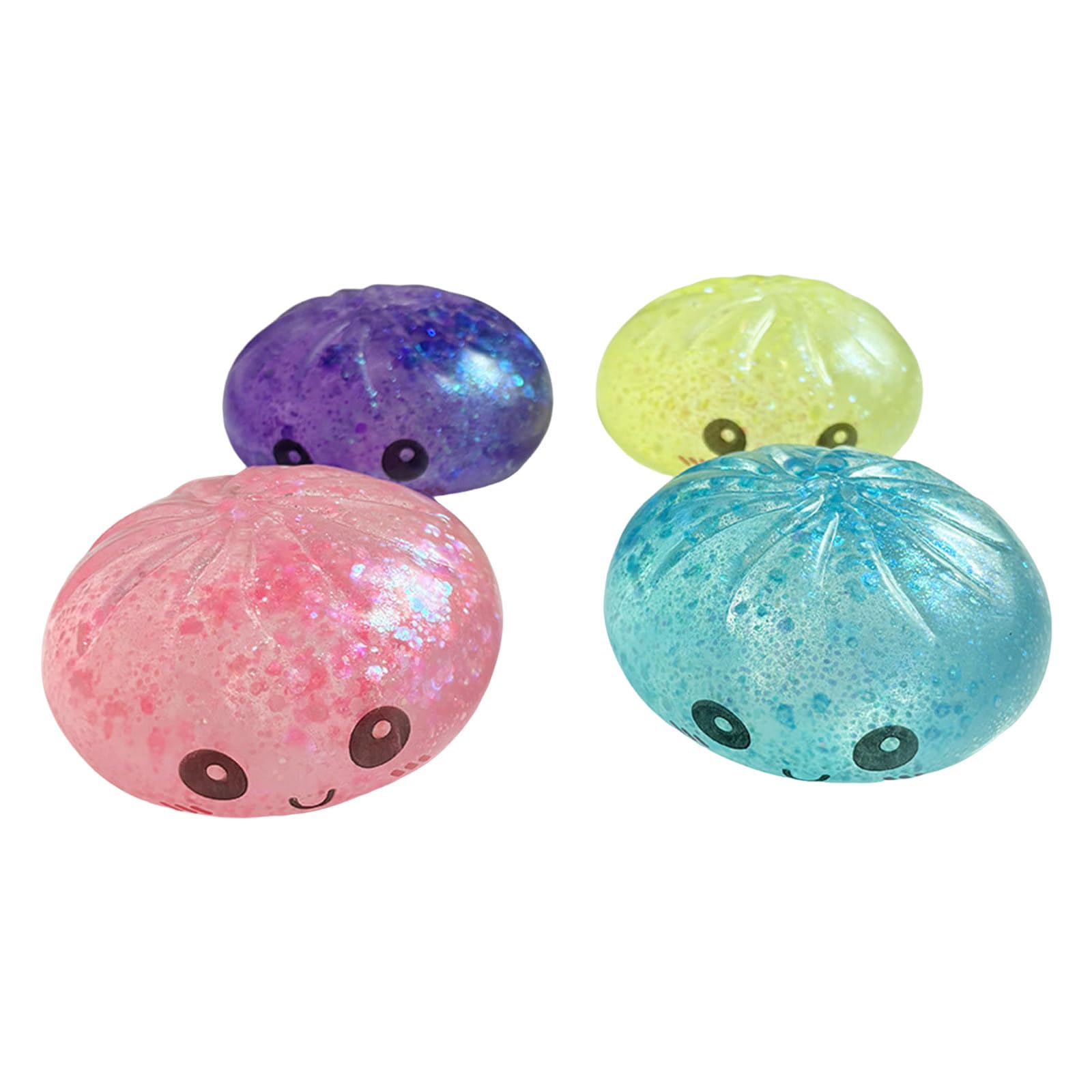 Glitter Dumpling Squishy Mystery, Glitter Dumpling Rainbow Mystery Squishy Bun, Stressabbau-Spielzeug für Erwachsene Ideal als Partygeschenk oder für die Goodie Bag Zufällige Farbe 1PC
