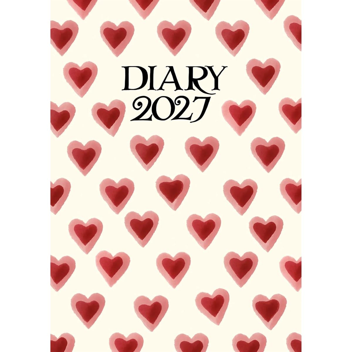 Carousel Worldwide 2027 Emma Bridgewater Big Pink Hearts Diary, A6 Week to View