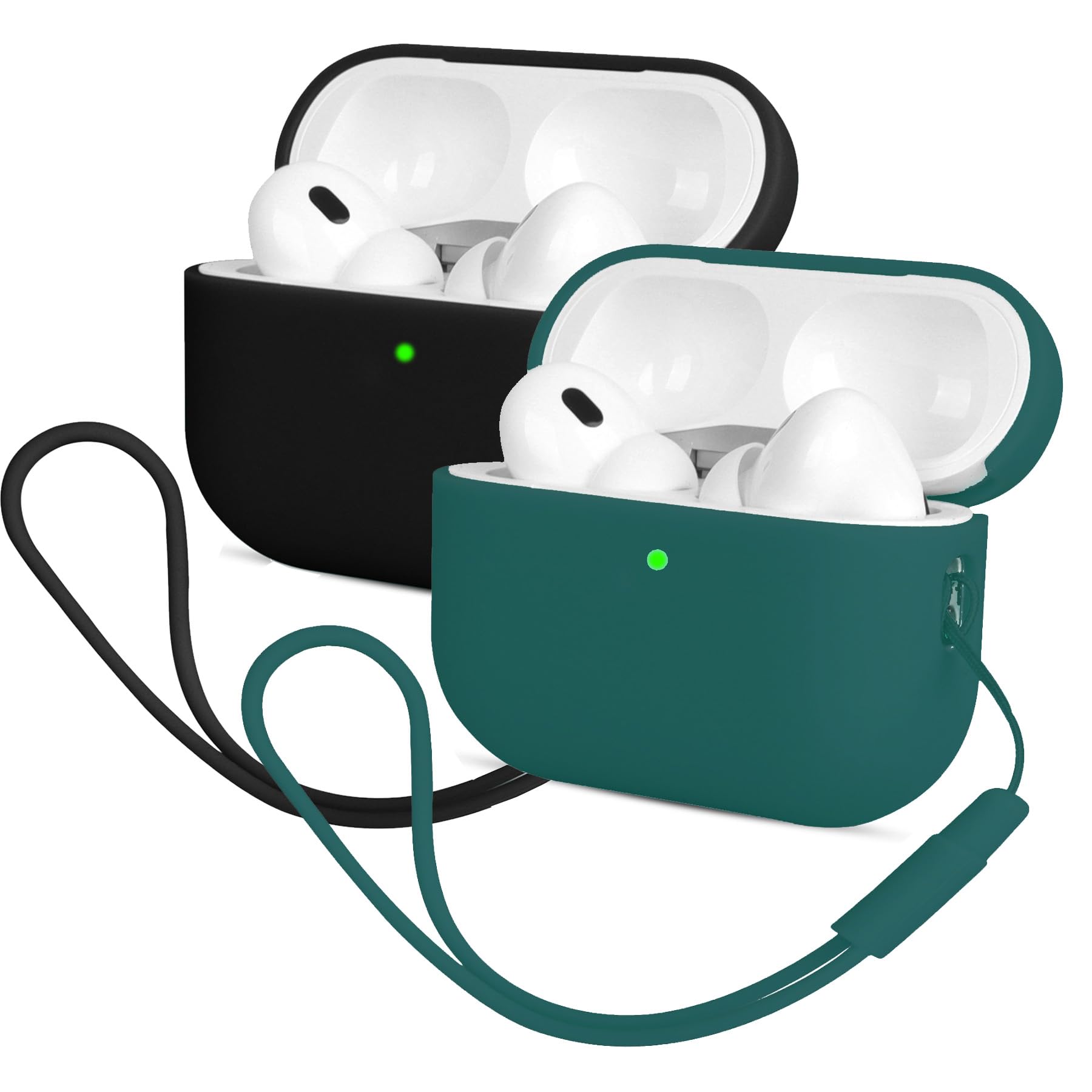 Mocarheri Funda Silicona Compatible con AirPods Pro 2.ª Generación, Ultradelgada Fundas Protectora de Silicona para AirPods Pro 2.ª Generación 2022,Menta Verde/Lavanda(2PCS) — view 32