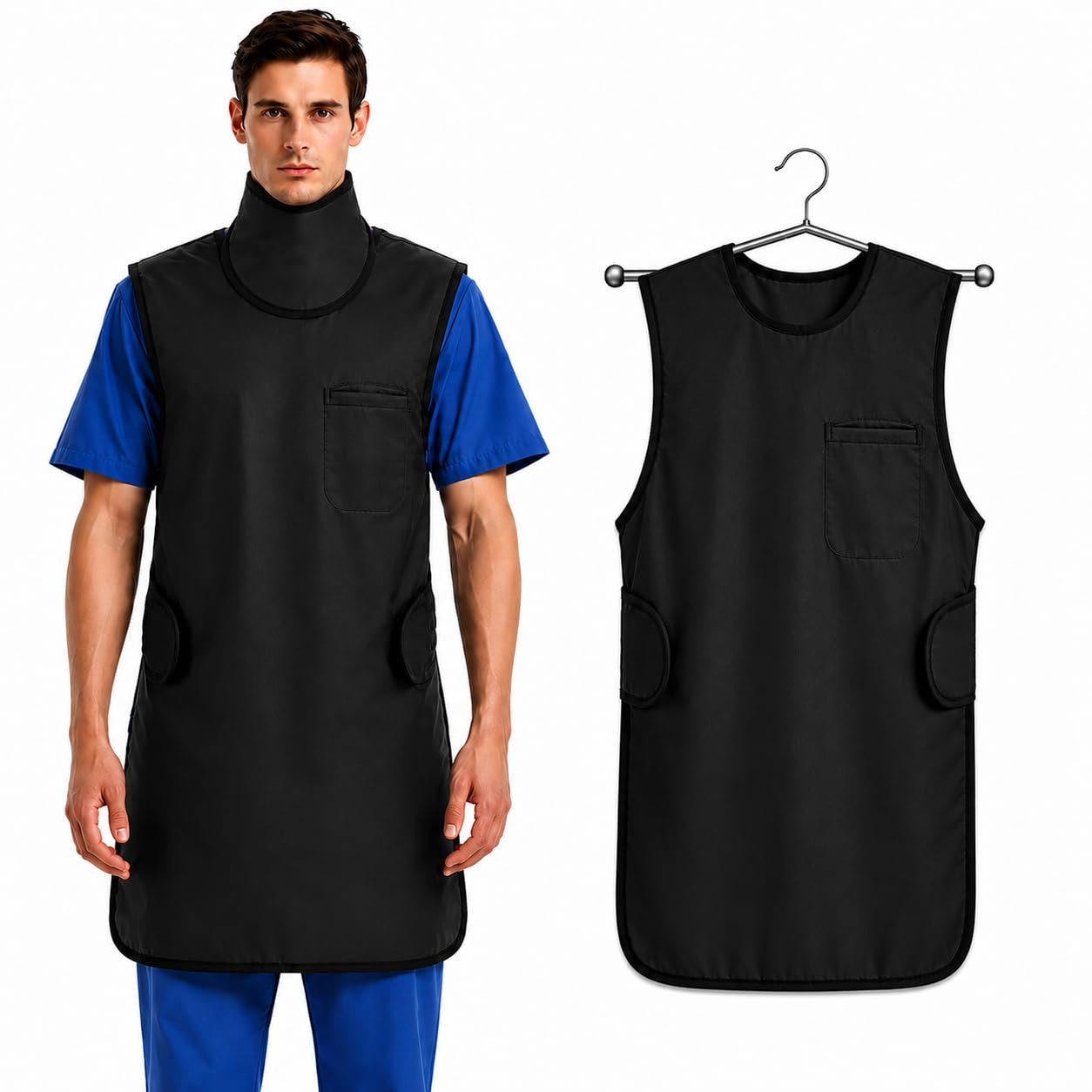 0.5mmpb Xray Lead Apron for Xray with Thyroid Shield and Hanger,Lead Gown,Dental Xray Shield