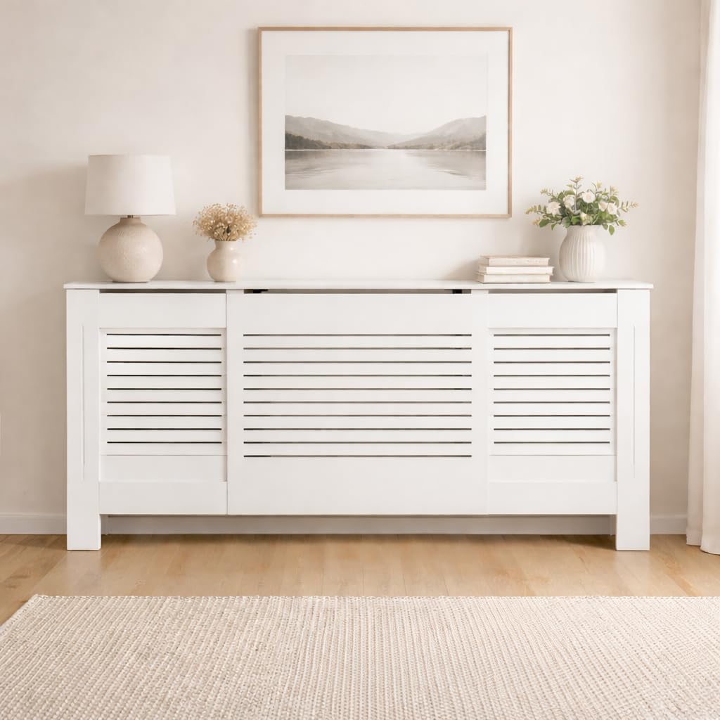 Home Treats Designer White Mdf Adjustable Radiator Cover (Adjustable) โ image 1
