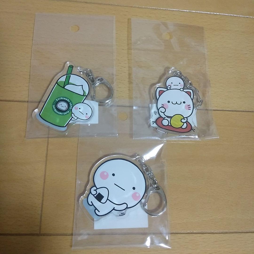 Amazon.co.jp: しろまる（SHIROMARU）アクリルキーホルダー 3個セット