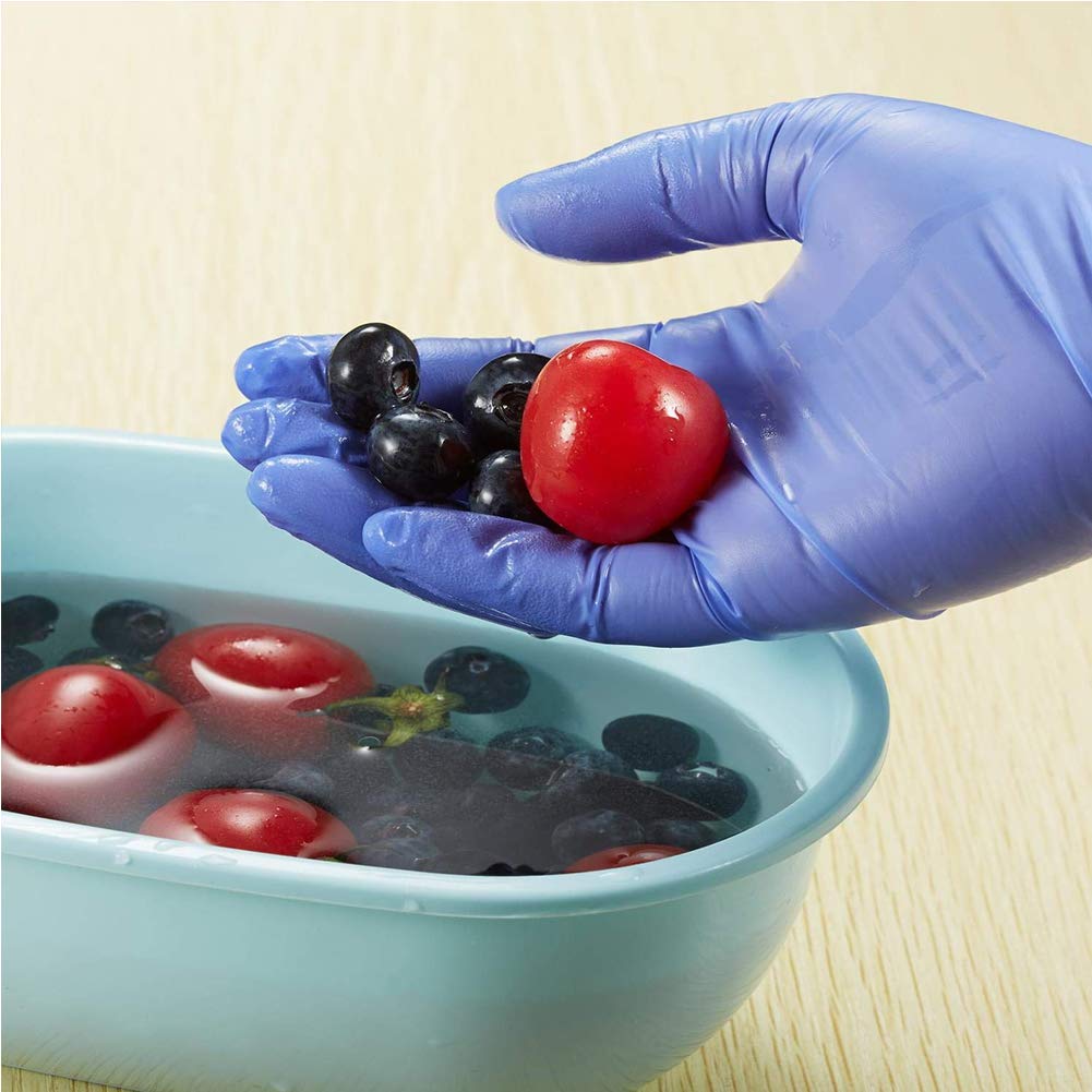 Luyao 100 Piezas de Guantes Desechables para Niños, Guantes de Nitrilo para 4-12 Años - sin Látex, sin Polvo - para Manualidades, Pintura, Jardinería, Cocina, Limpieza (XS)- Color Aleatorio