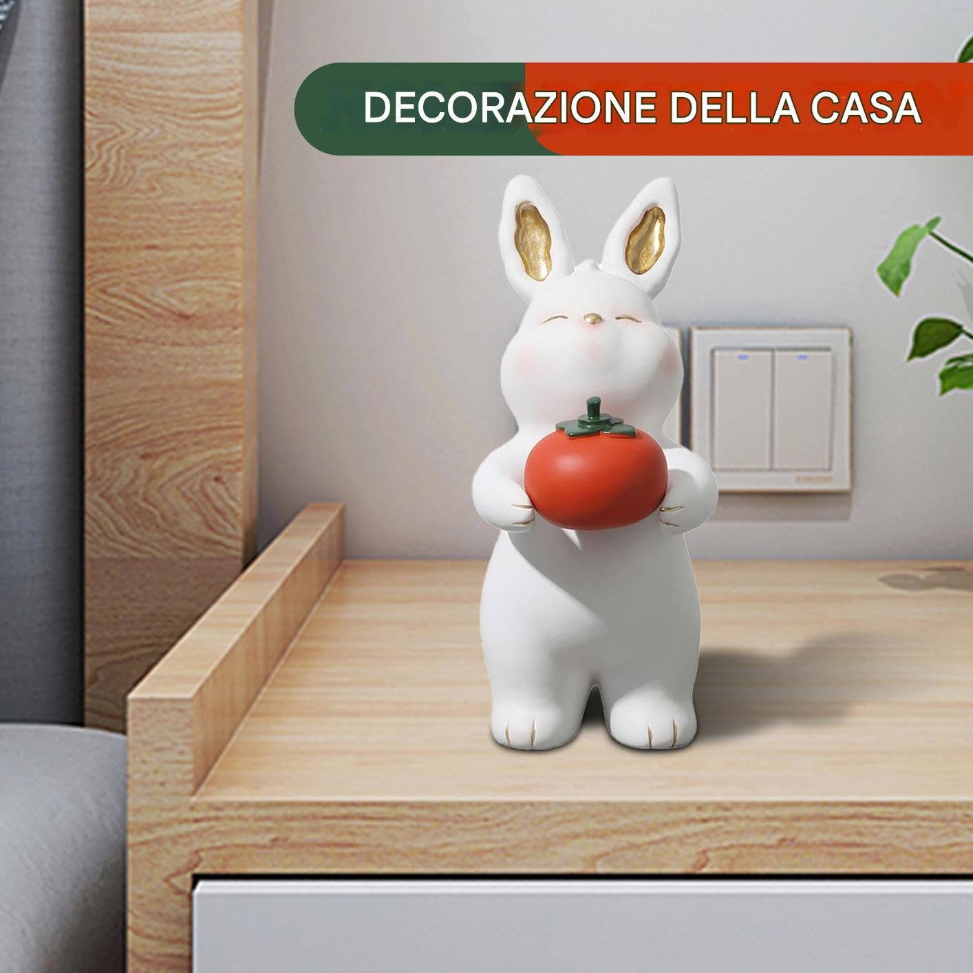 Statuetta Del Coniglietto Figurina Carina Animale Decorazione Per Scrivania