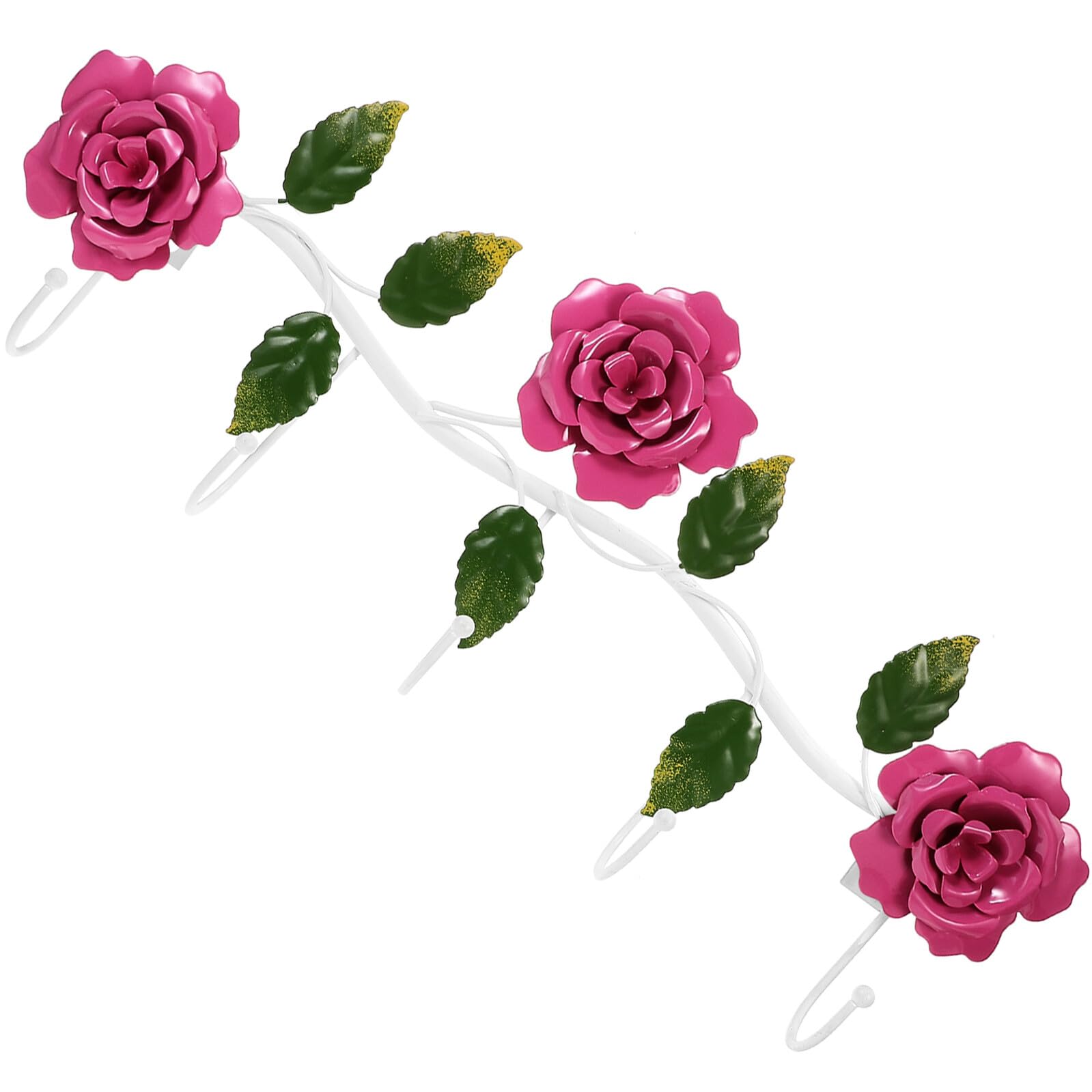 Support de rangement en fer forgé rose : finition artisanale vintage pour salle de bain