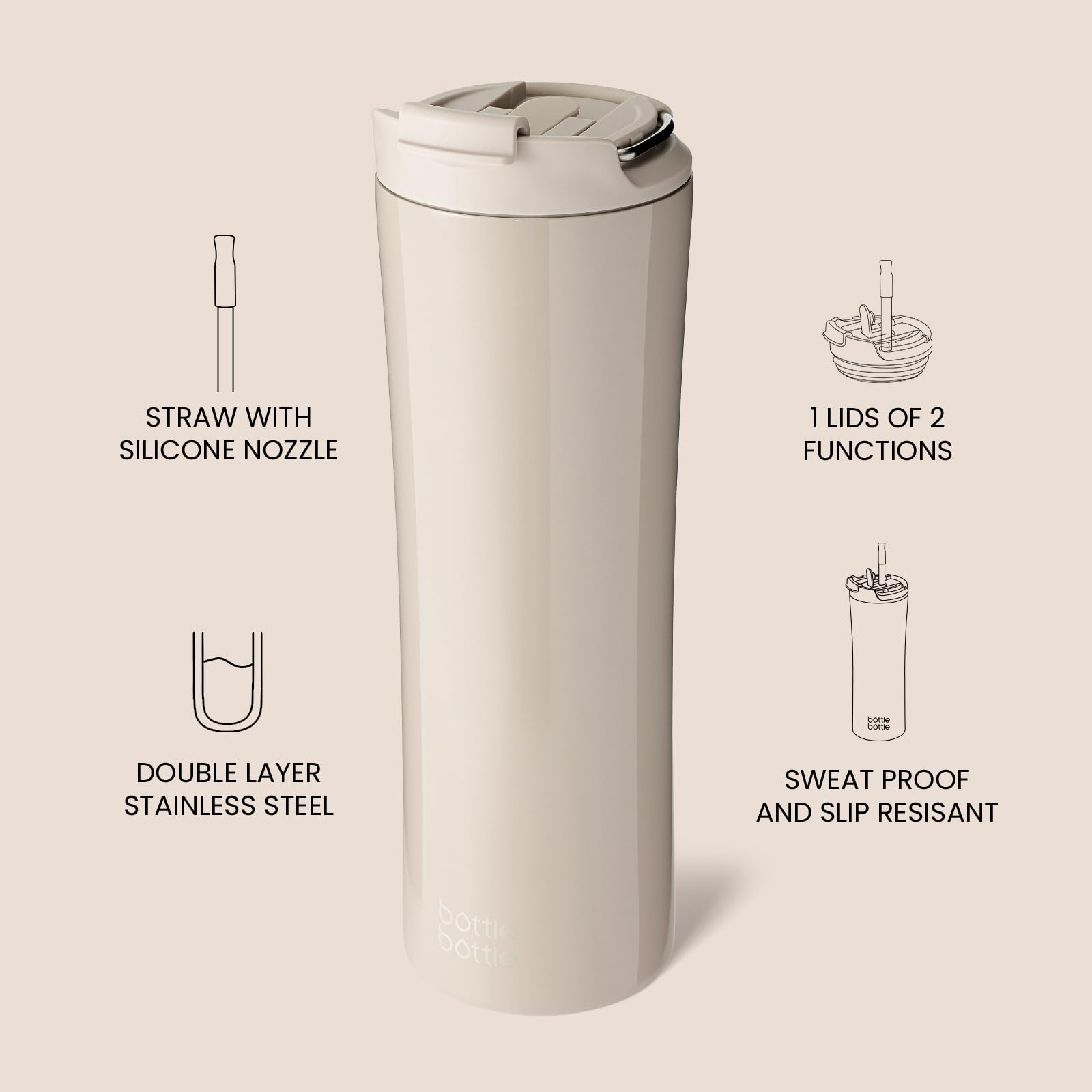 TAZZA TERMICA CAFFÈ Da Viaggio Piccola, 350Ml Tazza Da Caffè Isolata In Acciaio EUR 11,99 - IT - Foto 8