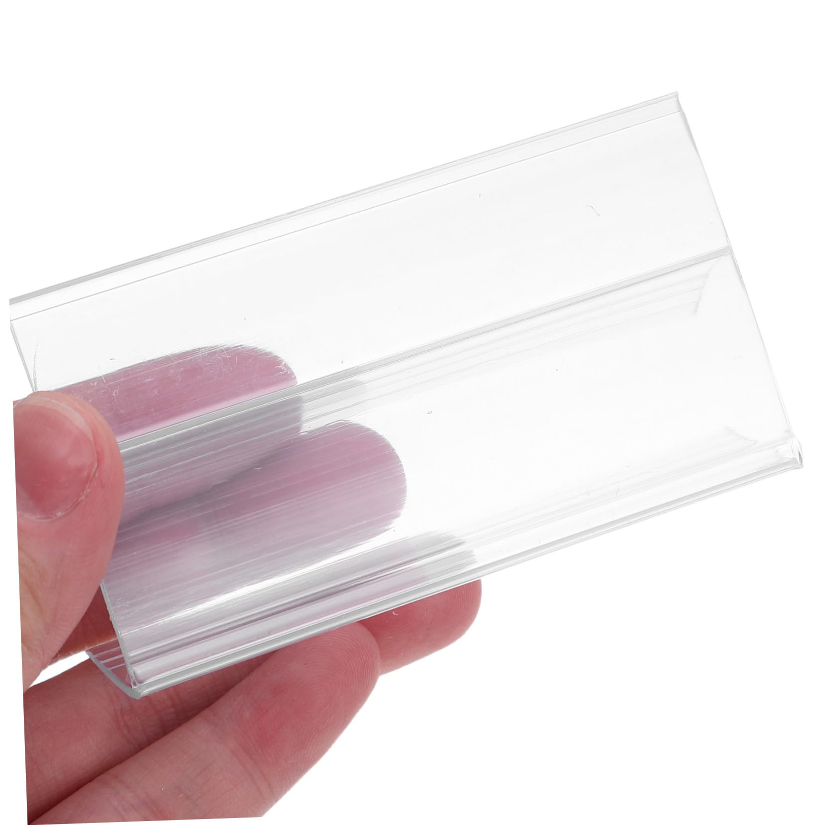 100 pièces Porte-étiquettes Transparent pour Étagère Support Plastique Réutilisable Clips Adaptables pour Affichage Prix Supermarché et Commerce de Détail