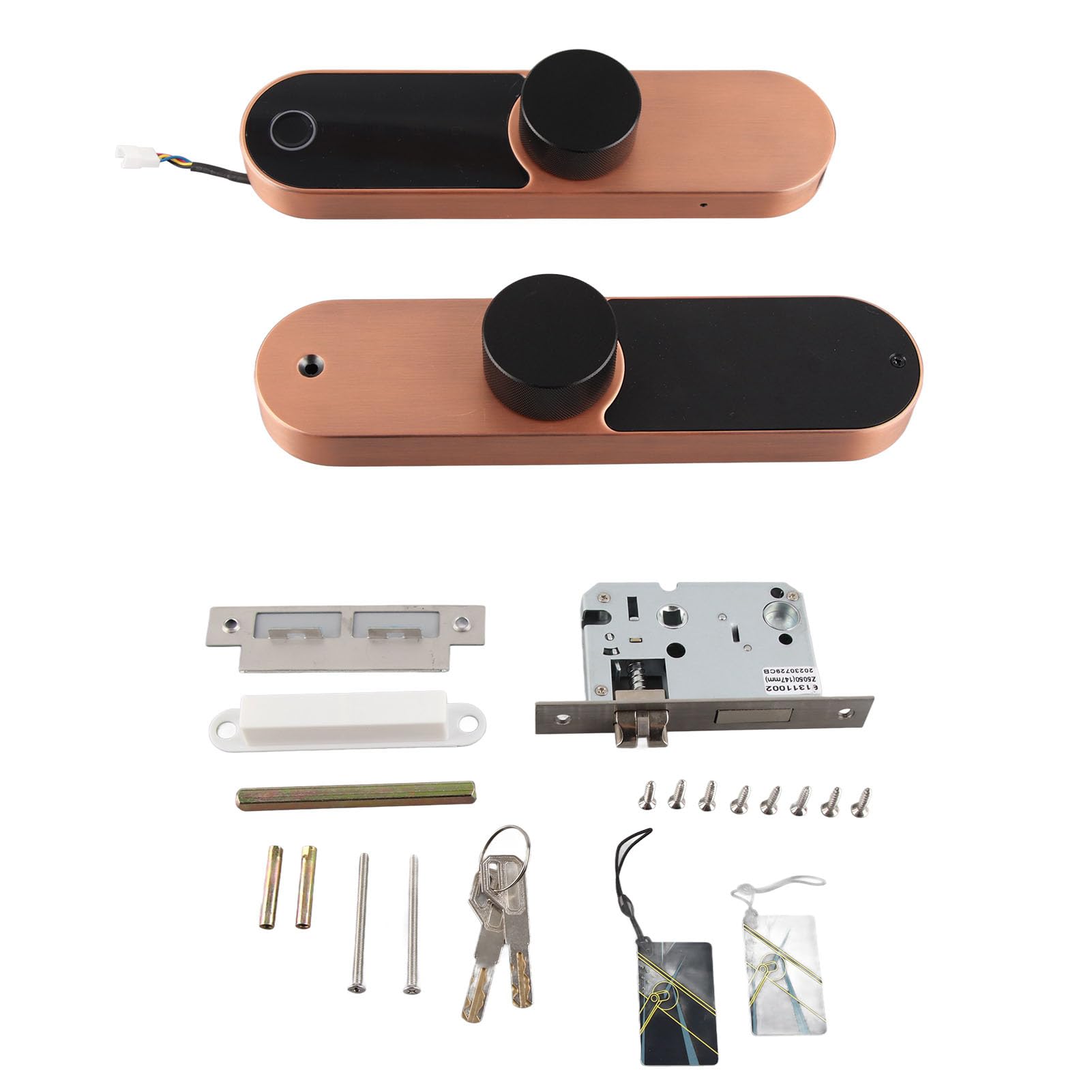 Fdit Bloqueo de Contraseña con Huella Digital con Control de Aplicación Bluetooth, Múltiples Métodos de Desbloqueo Seguros, Ideal para Puertas de Oficinas y Hoteles, Aleación de Zinc, Tamaño