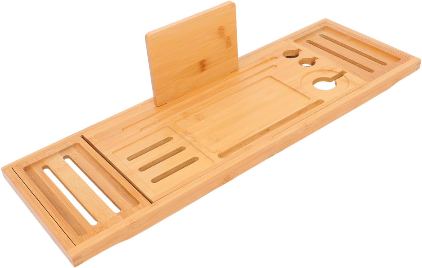 Bath Tub Table Tray Expandable Bamboo Bath Nonslip Tub for Bathtub Storage Organizer Modern