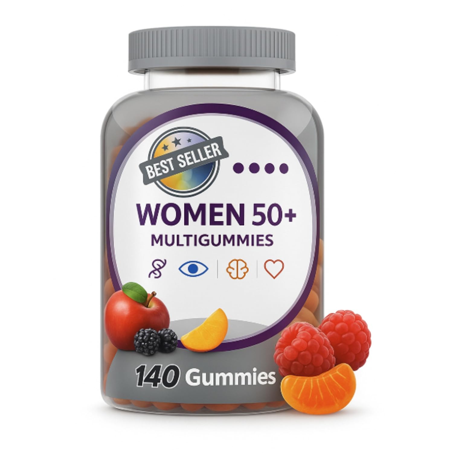 Multigummies Supplements Gummy Vitamins for Women Silver 50 Plus Multivitamin with Vitamin D B6 B12 Vitamins and Supplements