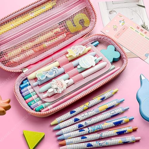 Image of Pencil Case, Cute Cartoon Pencil Pouch 3D Embossed Design Novelty Pencil for Case Gift for Students Kids (Rabbit Green Small Pouch)