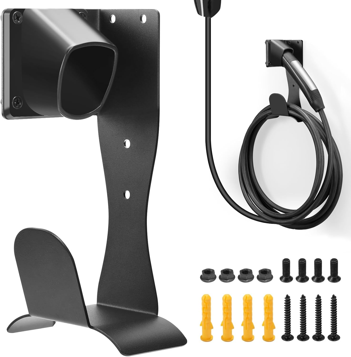 for Tesla Charger Holder Wall-Aligned Mount, NACS Charger Cable Holder Organizer for Tesla Model 3/Y/X/S & NACS Chargers