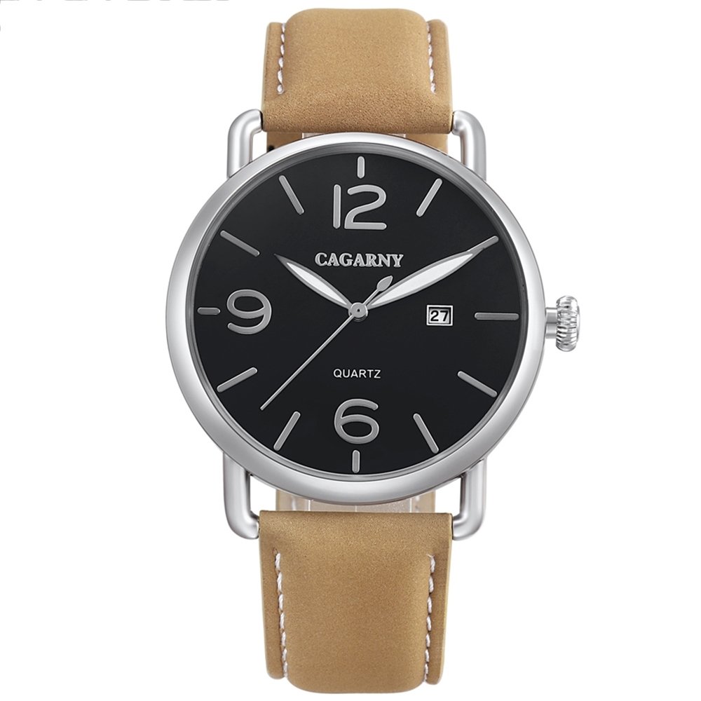 Montre à Quartz LULI 6815 Cadran Rond et Bracelet en Cuir
