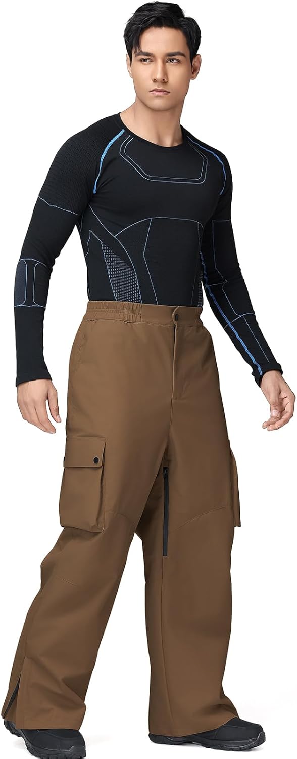 Oymyakon Mens Baggy Ski Pants Snow Snowboard Pants Insulated Waterproof Windproof Winter Outdoor Loose SnowPants - Image 3