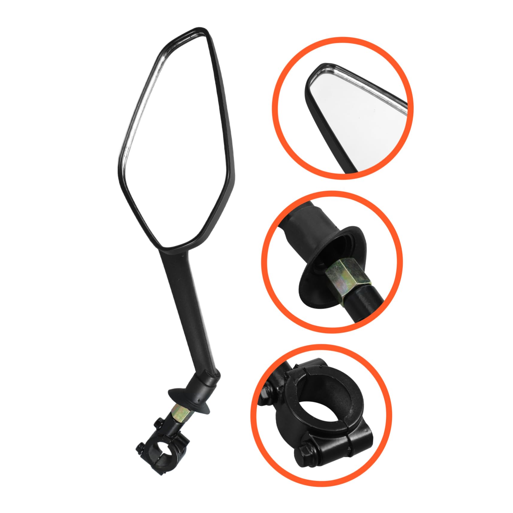 Sosoport 3 Set Set di specchietti retrovisore in bicicletta Mountain bike specchietto retrovisore girevole specchietti da bicicletta per manubrio Specchio posteriore della bici AbS Nero