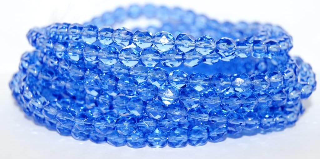 100 pcs Fire Polished Round Faceted Beads, Crystal Prismatic Phoenix (30 27104), Glass, Czech Republic, Size 10 mm (0.39 in)