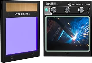 Welding Lens Auto Darkening Welding Helmet Lens True Color Technology with 4 Arc Sensor Ajustable Shade Range 4/5-13 Automatic LCD Lens Dimming Shade Filter 4.49x5.24in Auto Welding Lens