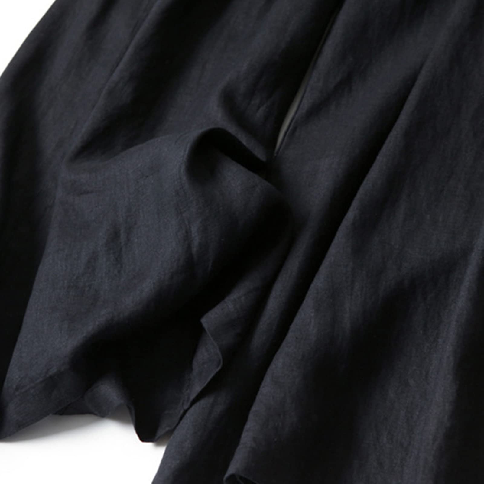 FEOYA Jupe Pantalon Femme Fluide Eté Sarouel Jupe Culotte Taille Elastique Pantalon Ample Large