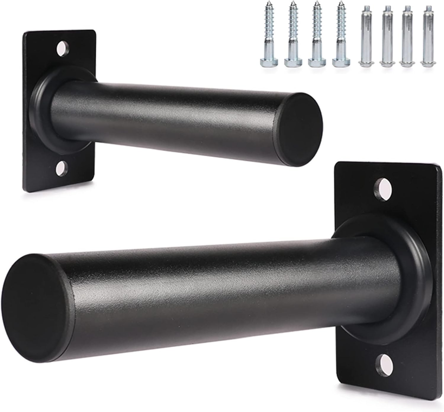 Wall Mounted Weight Plate Holder – 5cm/2inch Small Olympic Weight Plate Storage Rack, Black Barbell Dumbbell Rack Stand with Fittings