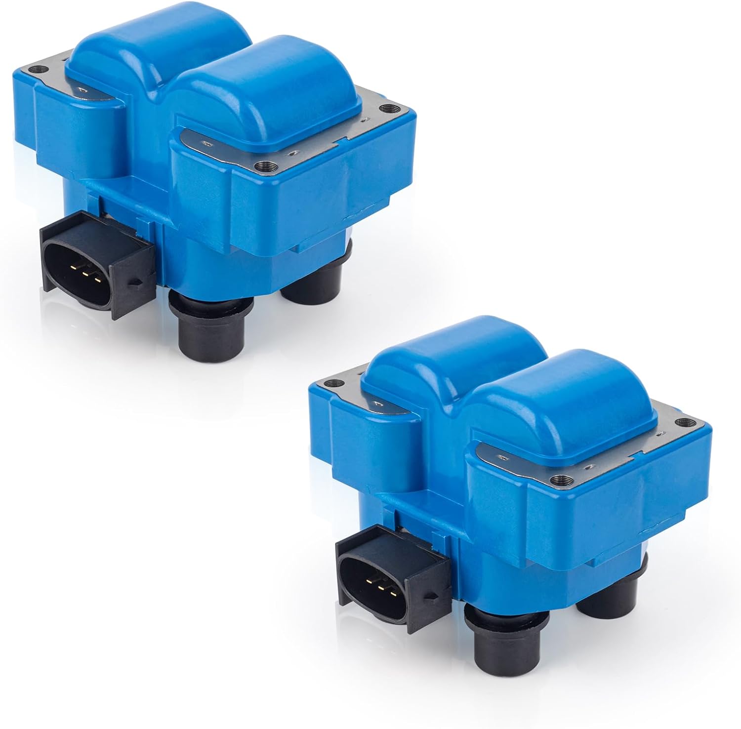 ENA Set of 2 Blue Ignition Coil Pack Compatible with Ford Lincoln Mazda Mercury F150 F250 E150 Escort Explorer Mustang Ranger Expedition Town Car Mark 626 B2300 B2500 2.3L 4.6L Replacement for FD487