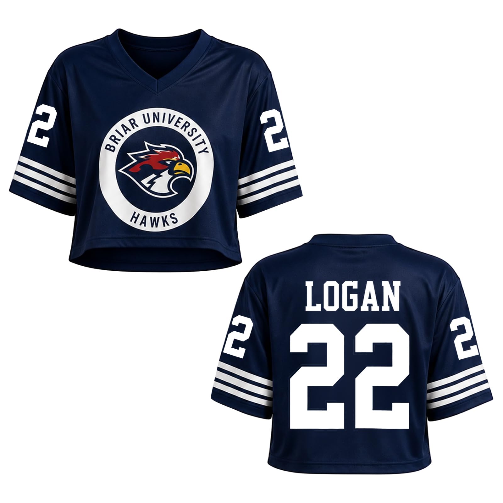 Off Campus Hockey Jersey Women Graham 44 & Logan 22 & Tucker 46 & Dean 66 Briar U Hockey Shirts Short Sleeve Briar University Shirts Sports Y2K Crop Tops Off Campus Merch for Fans