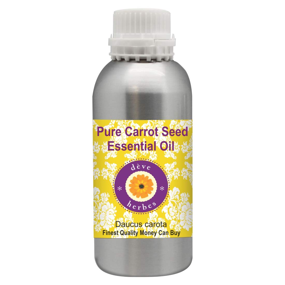 Deve Herbes Pure Carrot Seed Essential Oil (Daucus Carota) 100% Natural Therapeutic Grade Steam Distilled for Personal Care, 300 ml