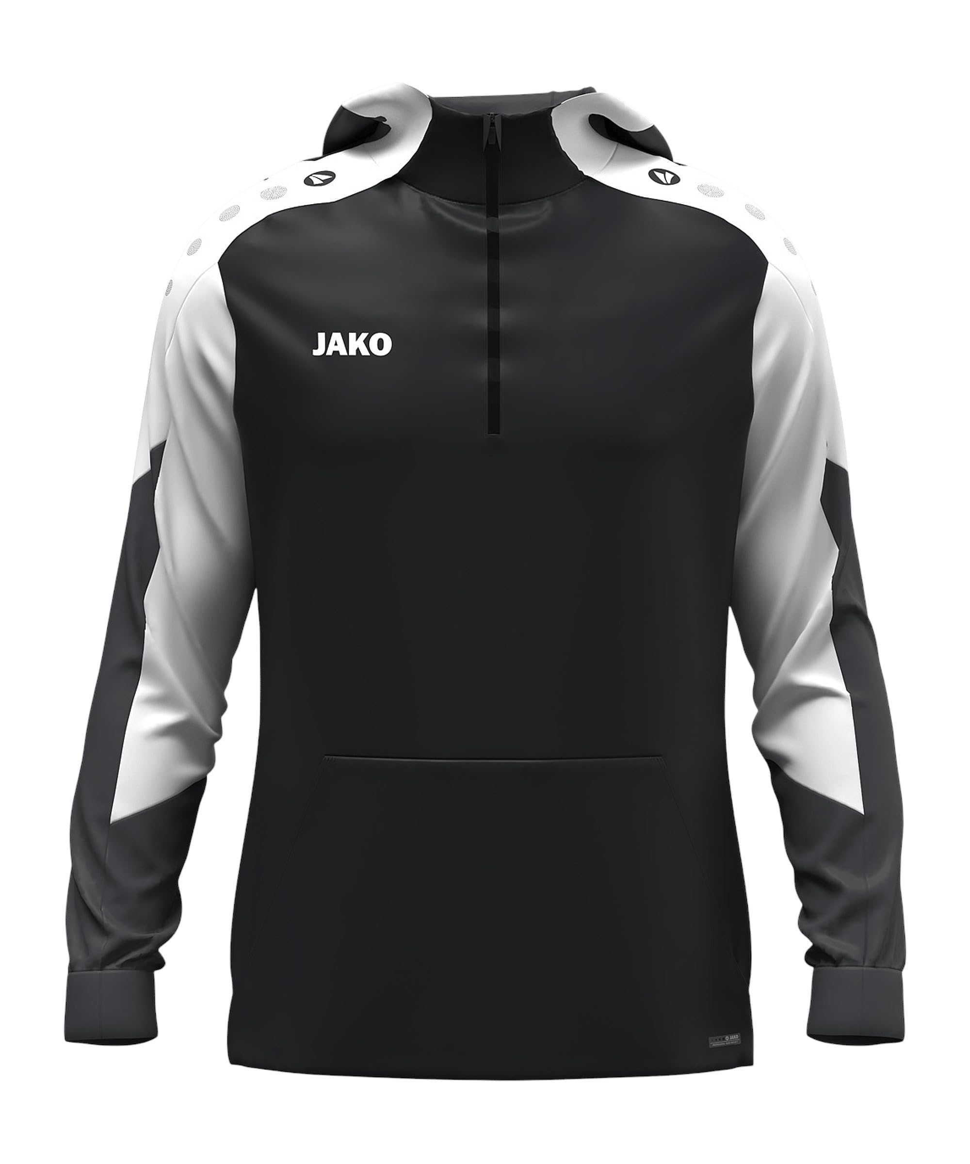 JAKO Sudadera Infantil con Cremallera Dynamic, Negro/Blanco/Antracita, 164
