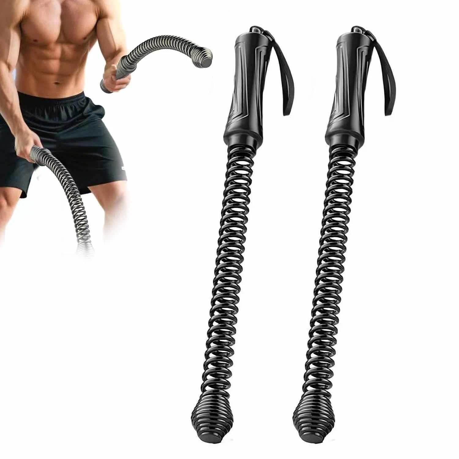 YUNFAN 2pcs Weighted Ropeless Battle Ropes for Home Gym,Portable Cordless Training Rope Fitness Equipment,Weighted Workout Rope Men & Women,Versatile Exercise Equipment,for Cardio & Muscle