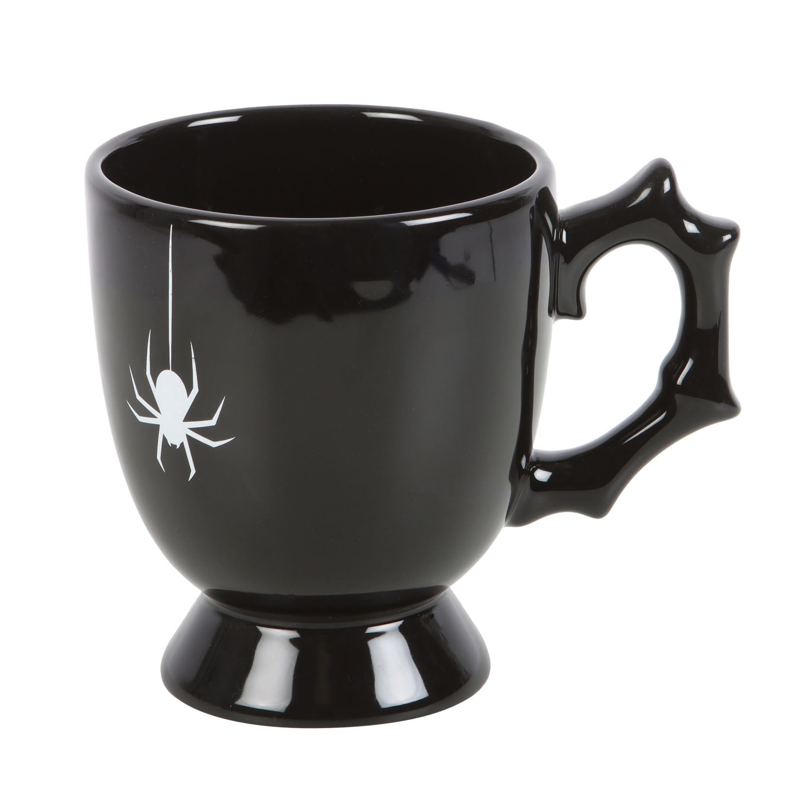 Something Different Wholesale Gotische Teetasse mit dornigem schwarzem Griff und aufgedrucktem Spinnen-Detail – ideal für einzigartige Teemomente – umarmen Sie dunkle Eleganz in jedem Schluck