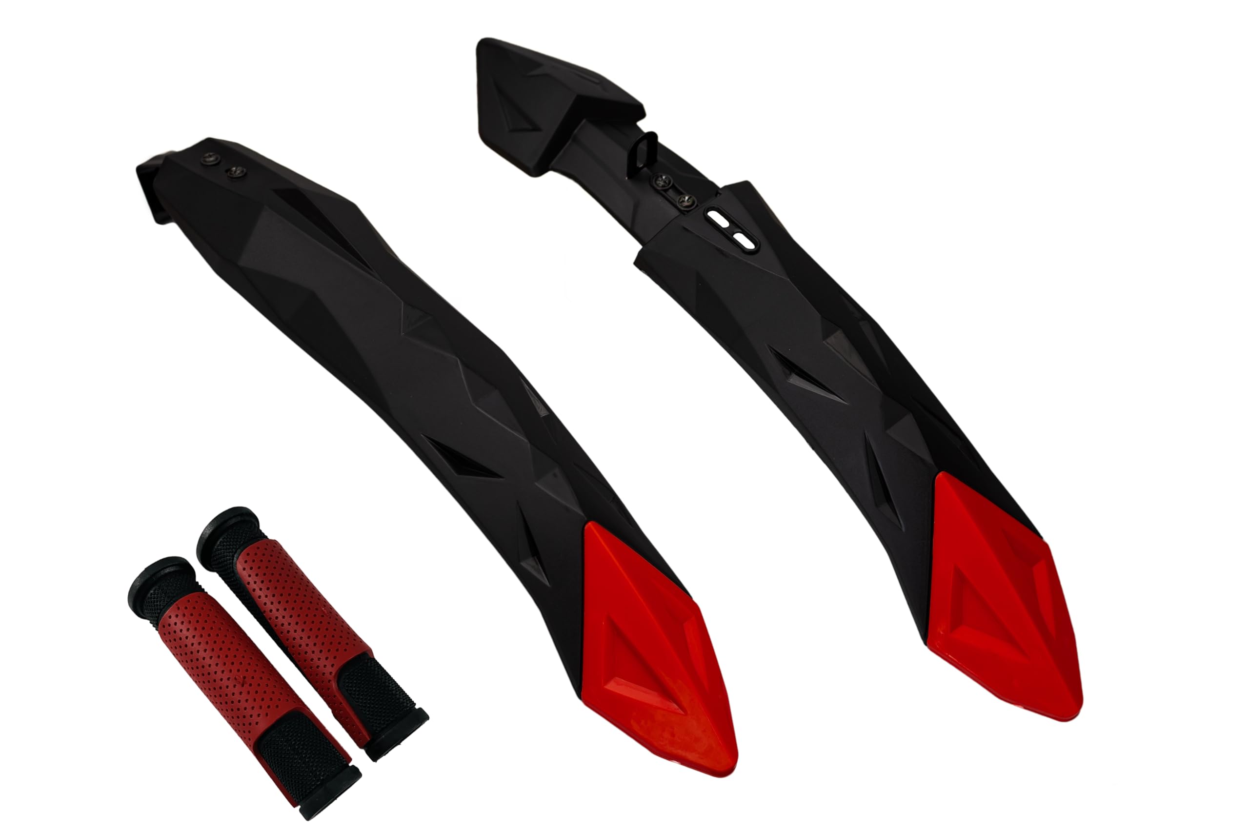 Shrenik Cycle Mudguard Grip Set Combo Compatible 24, 26 Inch Cycles Flying Bicycle Fender Plastic Front Back || Handlebar Grip Soft Rubber Non Toxic 12.5cm Multicolor (Red) (B0BMM2ST87) Amazon Price History, Amazon Price Tracker